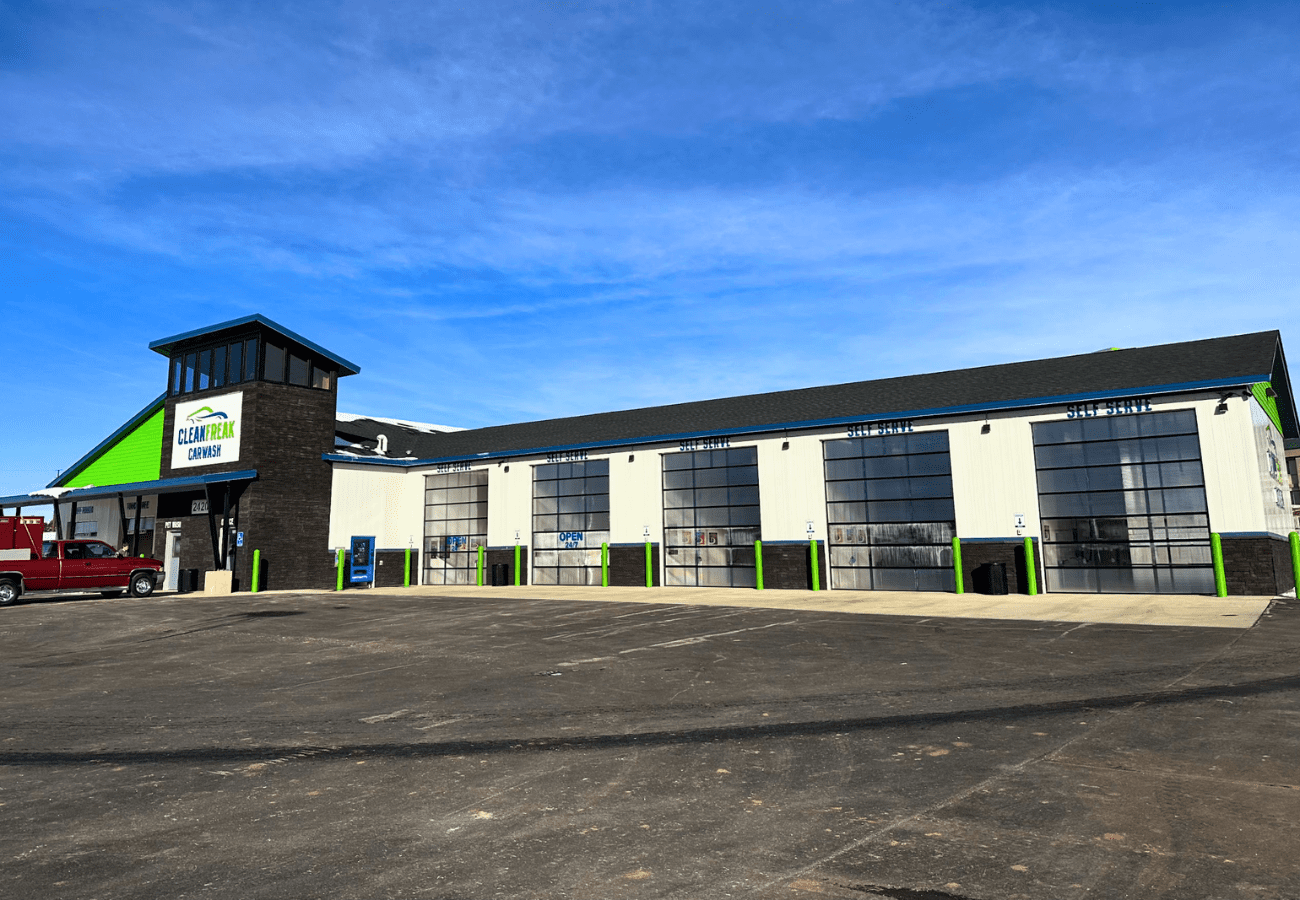 Commercial custom building project, CleanFreak Carwash, constructed by Homestead Builders in Spearfish, SD.